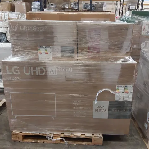 PALLET OF APPROXIMATELY 16 UNPROCESSED RAW RETURN MONITORS AND TELEVISIONS TO INCLUDE;