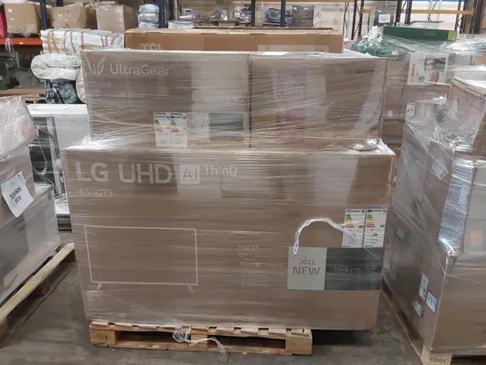 PALLET OF APPROXIMATELY 16 UNPROCESSED RAW RETURN MONITORS AND TELEVISIONS TO INCLUDE;