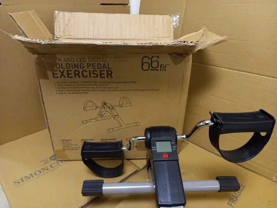 ARM AND LEG FOLDING PEDAL EXERCISER WITH DIGITAL DISPLAY