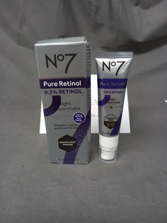 NO7 PURE RETINOL 0.3% RETINOL NIGHT CONCENTRATE 30ML