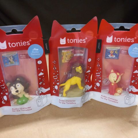 LOT OF 3 TONIES AUDIO CHARACTERS