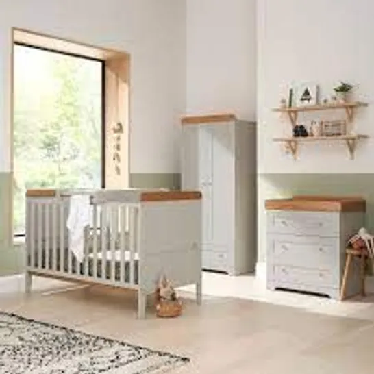 BOXED RIO 3 PIECE COT BED IN DOVE GREY - WARDROBE ONLY (2 BOXES)