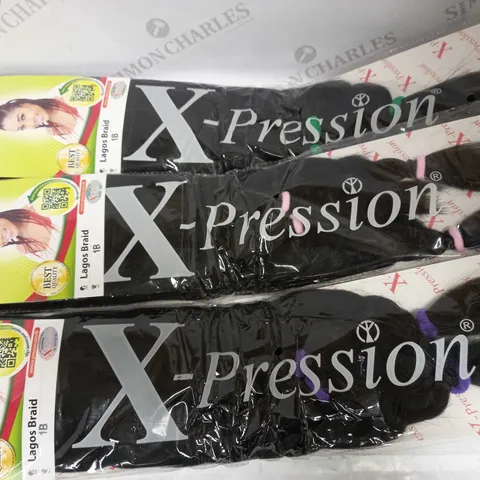 LOT OF 3 X-PRESSION LAGOS BRAIDS 1B
