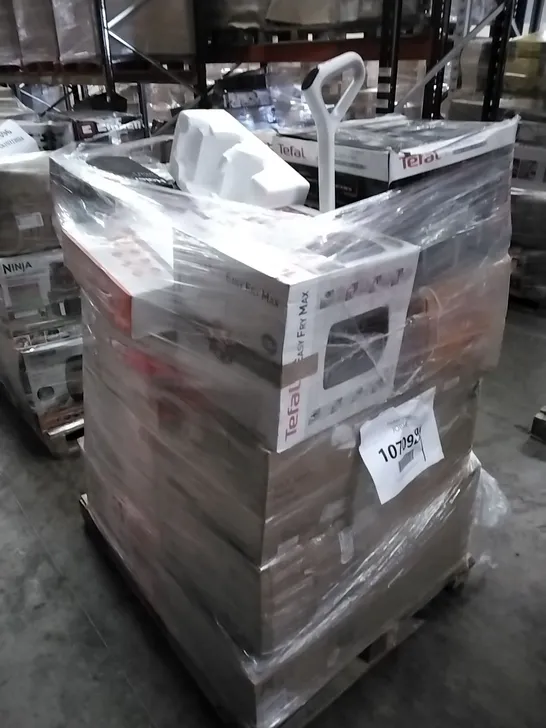 PALLET OF APPROXIMATELY 24 UNPROCESSED RAW RETURN HOUSEHOLD AND ELECTRICAL GOODS TO INCLUDE; TEFAL, VAX, SHARK, KENWOOD