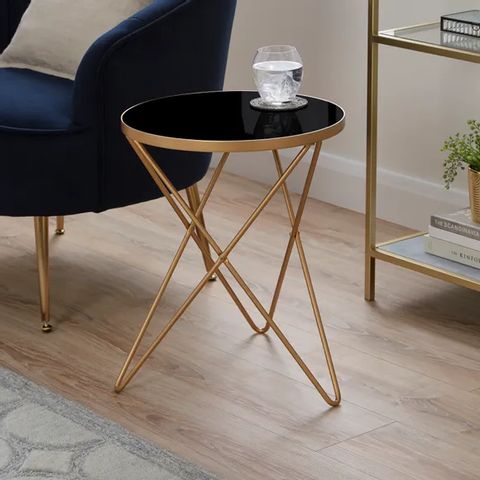 ZOEY GOLD EFFECT SIDE TABLE 