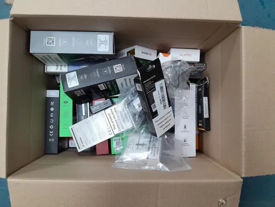 BOX OF APPROXIMATELY 20 ASSORTED E-CIGARATTES TO INCLUDE VAPORESSO, SMOK, ASPIRE ETC