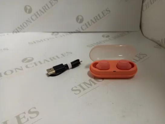 SONY WIRELESS EARBUDS WITH CHARGING CASE IN PINK 