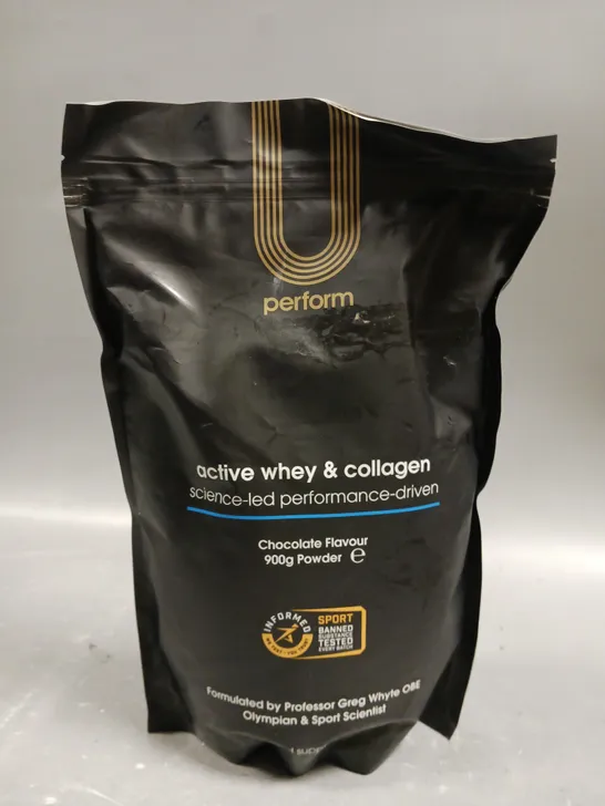 SEALED PERFORM ACTIVE WHEY & COLLAGEN FOOD SUPPLEMENT POWDER - CHOCOLATE - 900G