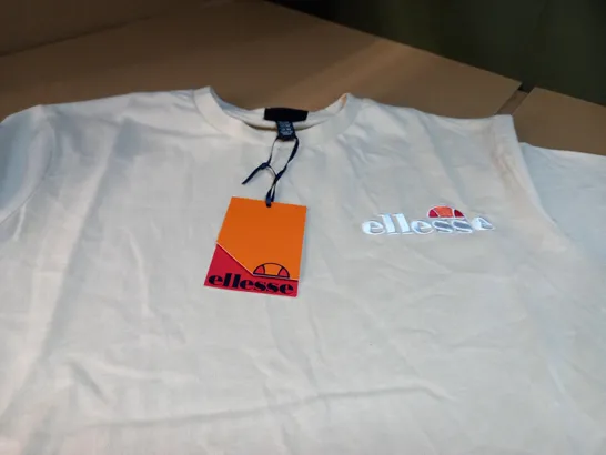 ELLESSE OATMEAL/LOGO T-SHIRT - MEDIUM