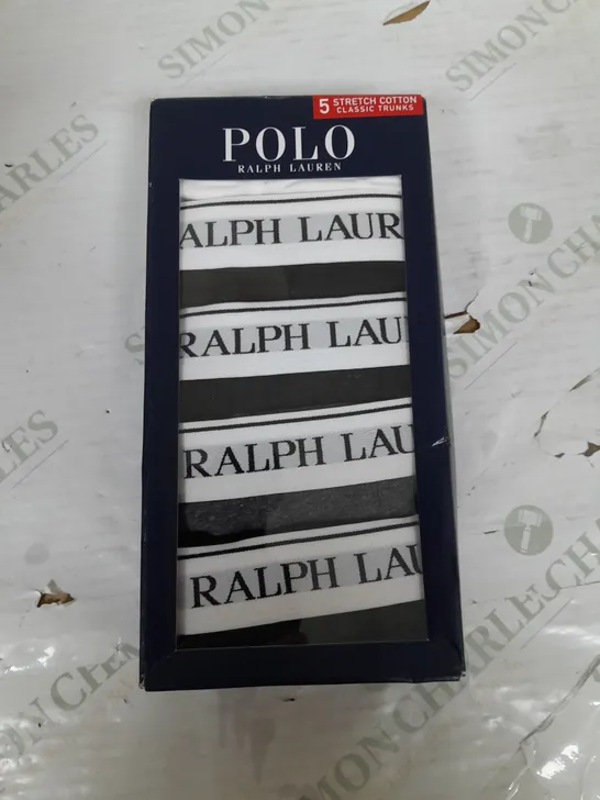 BOXED POLO RALPH LAUREN 5 STRETCH COTTON CLASSIC TRUNKS - MEDIUM