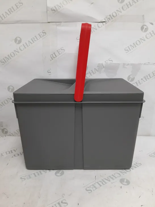 EMUCA LIGHT GREY PLASTIC STORAGE BOX WITH HANDLE