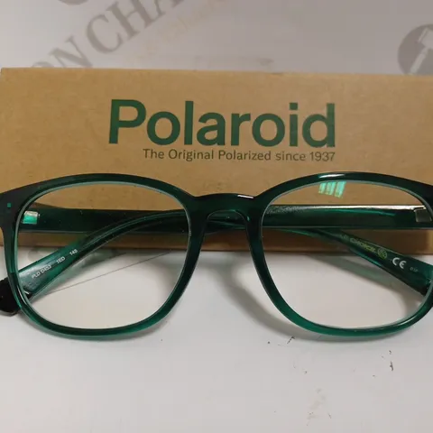 POLAROID GREEN FRAMED PRESCRIPTION GLASSES