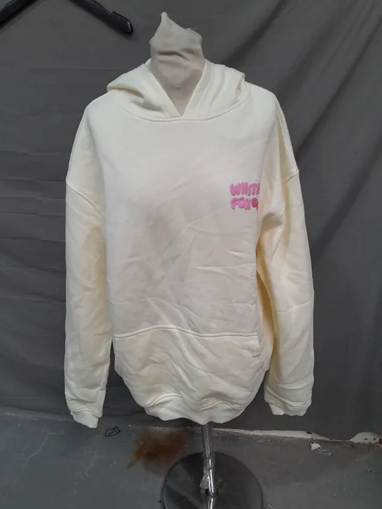 WHITE FOX CHERRY ICE CREAM HOODIE CREAM SIZE MEDIUM-LARGE