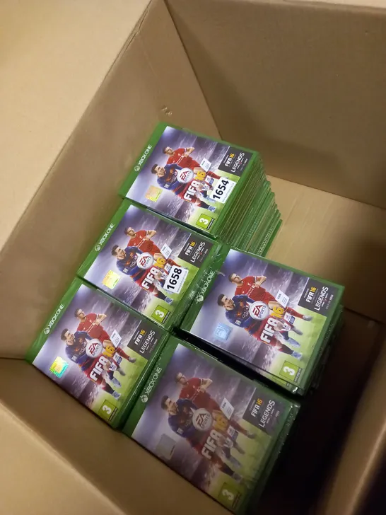 BOX OF 107 COPIES OF FIFA 16