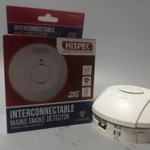 BOXED HISPEC INTERCONNECTABLE MAINS SMOKE DETECTOR