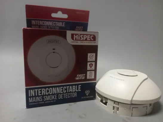 BOXED HISPEC INTERCONNECTABLE MAINS SMOKE DETECTOR