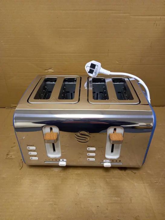 SWAN NORDIC 4 SLICE TOASTER BLUE