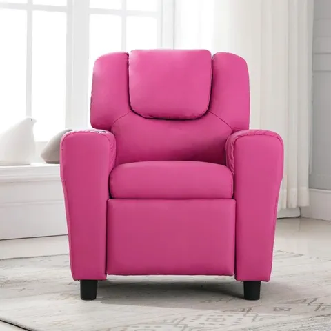 BOXED BUCHER CHILDREN'S RECLINER UPHOLSTERY COLOUR: PINK