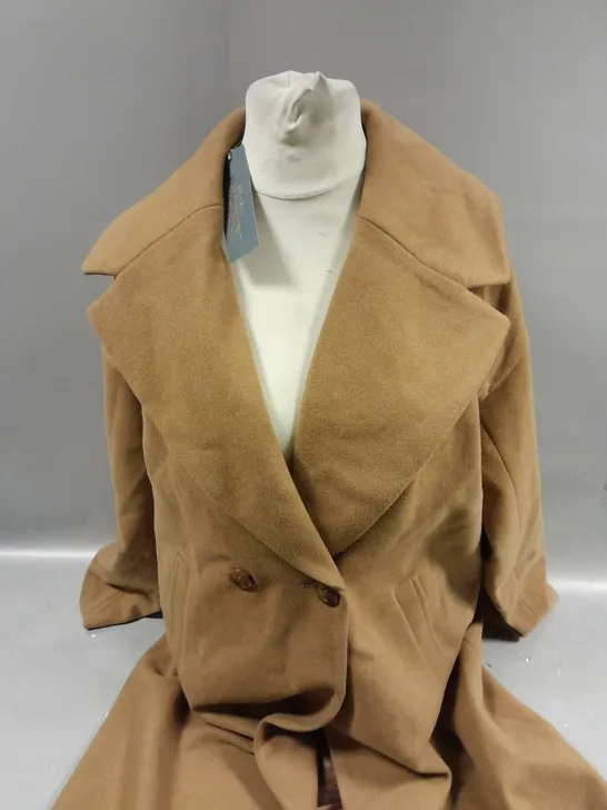 RUTH LANGSFORD WOOL TRENCH COAT SIZE UNSPECIFIED