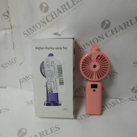 BOXED UNBRANDED DIGITAL DISPLAY SPRAY FAN IN PINK