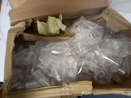 BOX OF APPROXIMATELY 100 DISPOSABLE HAND SANITISER BOTTLES