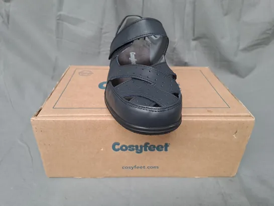 BOXED PAIR OF COSYFEET SHOES IN NAVY UK SIZE 7