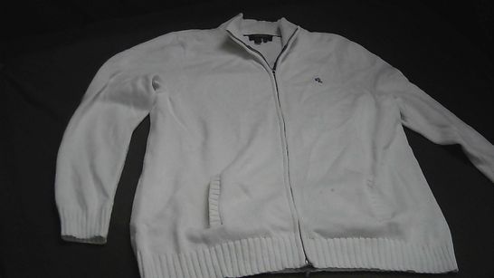 POLO RALPH LAUREN WHITE KNITTED JACKET XL