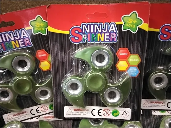 BOX CONTAINING APPROXIMATELY 48 BOXED AND SEALED NINJA FIDGET SPINNERS -GREEN-