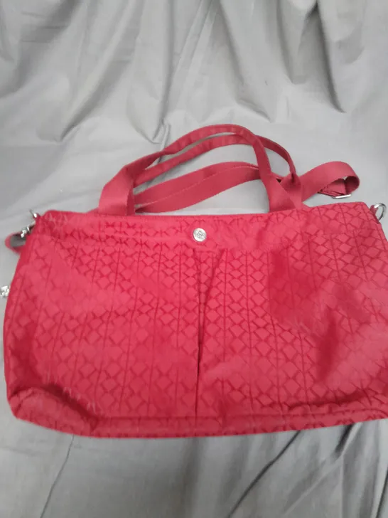 KIPLING RED SHOPPER SIGNATURE BAG 