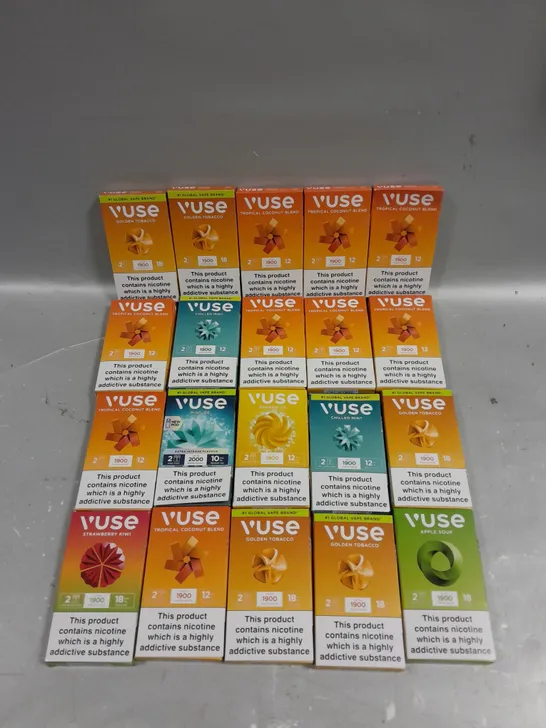 20 X BOXED VUSE E-CIGARETTE REPLACEMENT POD CARTRIDGES IN VARIOUS FLAVOURS 