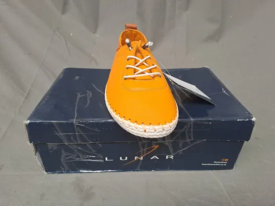 BOXED PAIR OF LUNAR SHOES IN MUSTARD UK SIZE 6