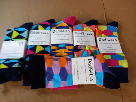 LOT OF 6 PAIRS OF ODDBALLS SOCKS - 11-13