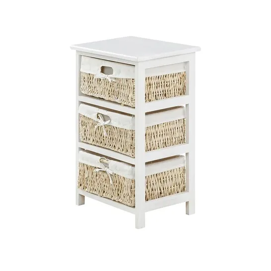 BOXED 3 DRAWER MAIZE UNIT WHITE