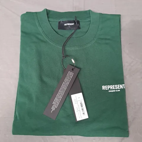 REPRESENT OWNERS CLUB T-SHIRT IN GREEN SIZE LARGE