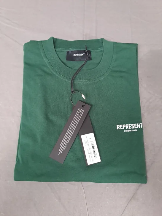 REPRESENT OWNERS CLUB T-SHIRT IN GREEN SIZE LARGE