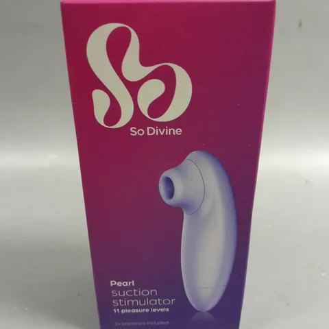 BOXED SO DIVINE PEARL SUCTION STIMULATOR 