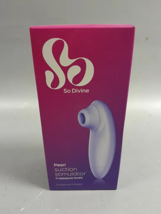 BOXED SO DIVINE PEARL SUCTION STIMULATOR 