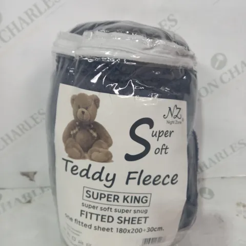 NIGHT ZONE SUPER SOFT TEDDY FLEECE SUPER KING FITTED SHEET