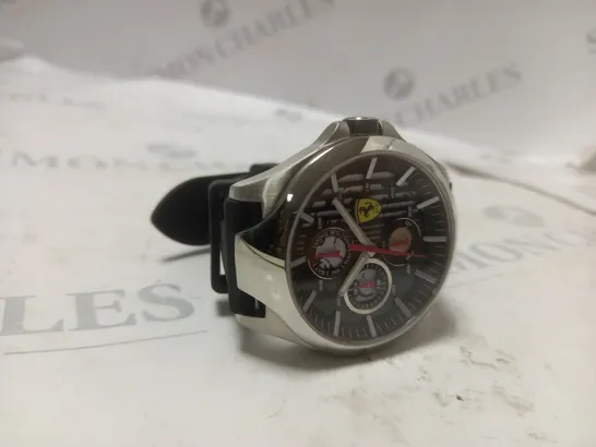 FERRARI STYLE SILVER WATCH 