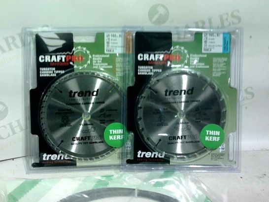 LOT OF APPROX. 3 ASSORTED ITEMS TO INCLUDE: 2 CRAFTPRO SAWBLADES (165MM), WELDED BANDSAW BLADE 2240MM X 1/2"