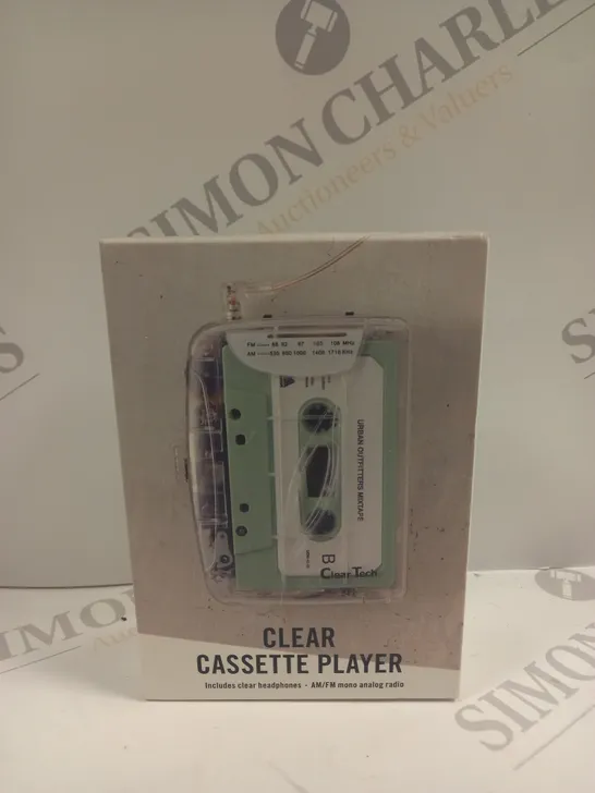 BOXED SEALED CLEAR TECH CLEAR CASSETTE PLAYER 