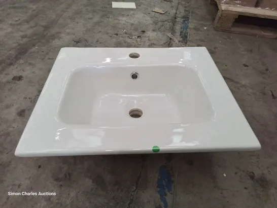 BOXED CANELLI CERAMIC SINGKE TAP VANITY BASIN WHITE 500 × 400mm