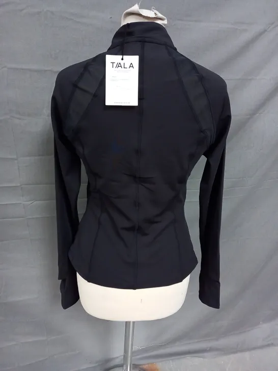 TALA FORMTECH 1/4 ZIP LONG SLEEVE TOP IN BLACK SIZE M