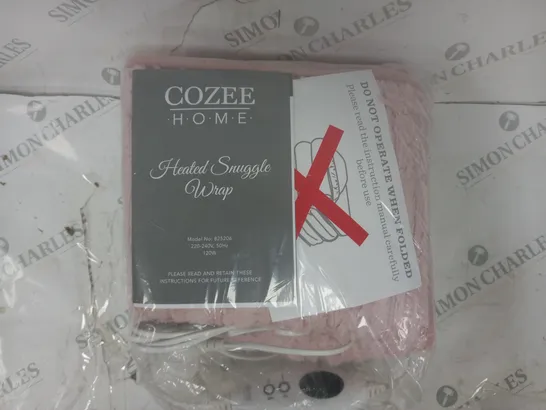 COZEE HOME FAUX FUR HEATED THROW PINK