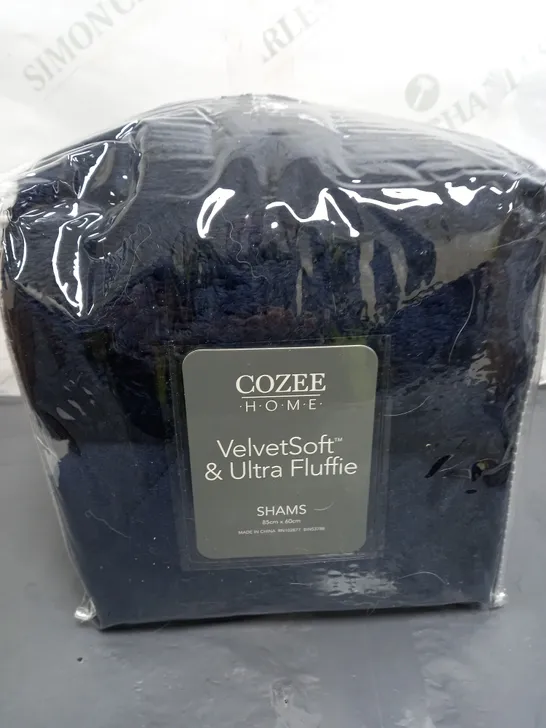 COZEE HOME VELVETSOFT & FLUFFY DIAMOND QUILT SET OF 2 SHAMS