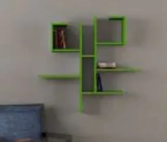 BRAND NEW BOXED GREEN SHELVING UNIT