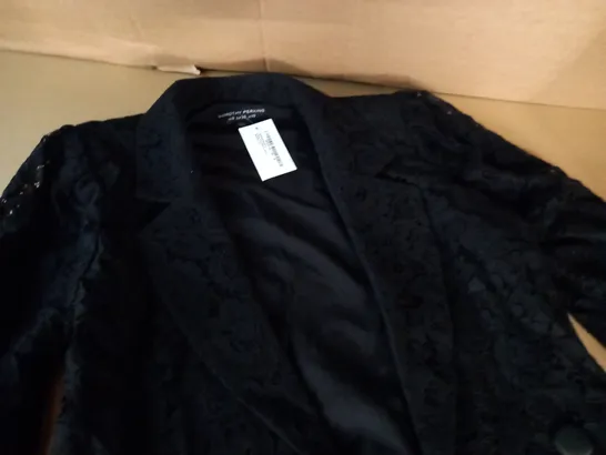 DOROTHY PERKINS BLACK LACE BLAZER DRESS - 10