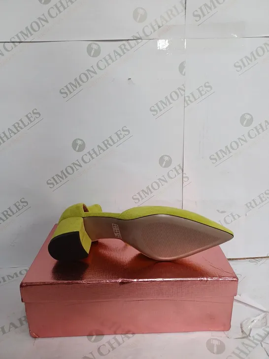 UNBRANDED LIME GREEN PLATFORM LEATHER SHOES - EU 38