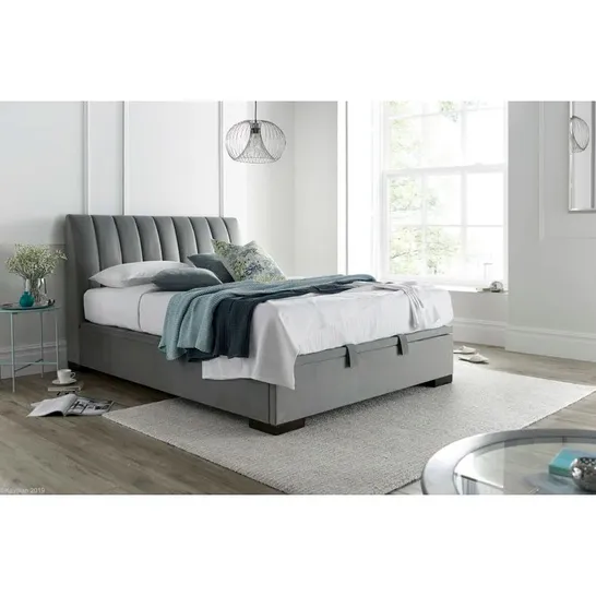 BOXED GILLIAN UPHOLSTERED OTTOMAN BED (5 BOXES, MISSING 1 BOX)