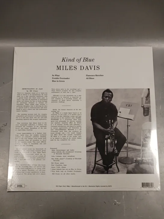 SEALED MILES DAVIS KIND OF BLUE SPECIAL EDITION BLUE VINYL